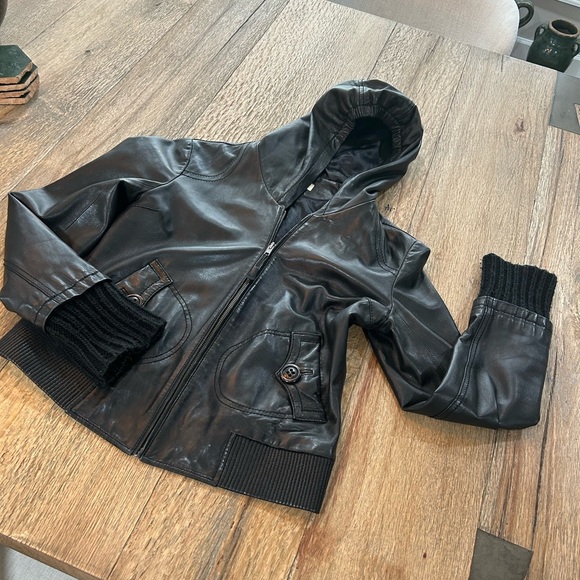 Authentic Hooded soft Leather Jacket - Picture 1 of 13